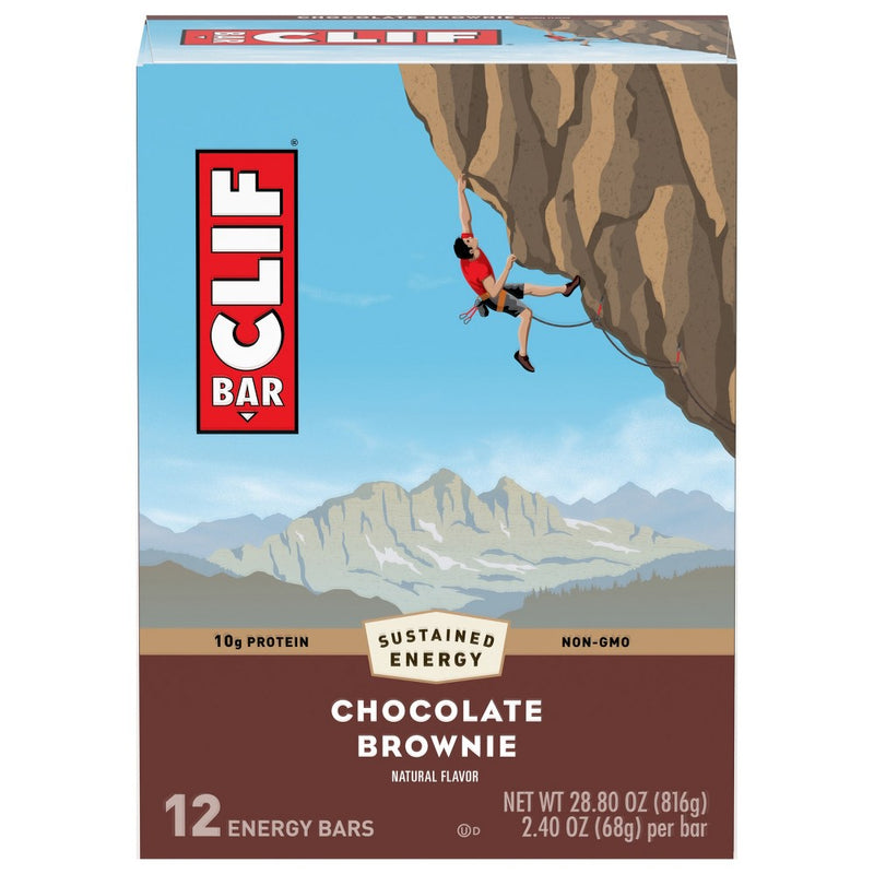 CLIF Bar Chocolate Brownie Energy Bars - 12ct