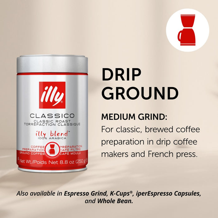 Illy Classico Medium Roast Ground Drip Coffee - 8.8oz