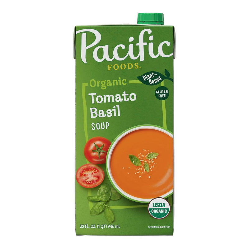 Pacific Foods Plant Based Organic Gluten Free Vegan Tomato Basil Soup - 32oz