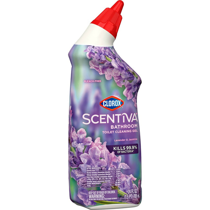 Clorox Scentiva Toilet Cleaning Gel Bleach Free - Tuscan Lavender & Jasmine - 24 fl oz