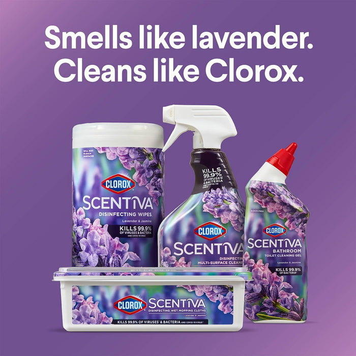 Clorox Scentiva Toilet Cleaning Gel Bleach Free - Tuscan Lavender & Jasmine - 24 fl oz