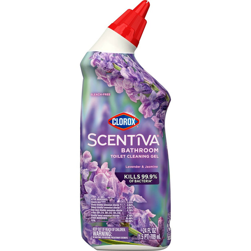 Clorox Scentiva Toilet Cleaning Gel Bleach Free - Tuscan Lavender & Jasmine - 24 fl oz