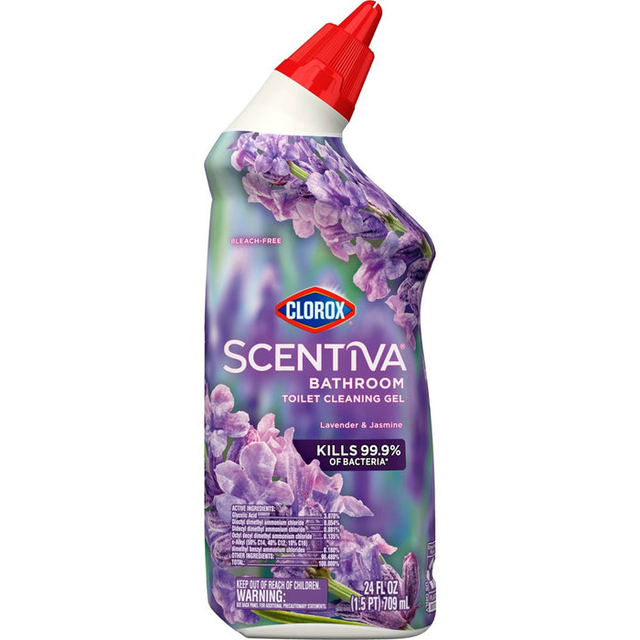 Clorox Scentiva Toilet Cleaning Gel Bleach Free - Tuscan Lavender & Jasmine - 24 fl oz