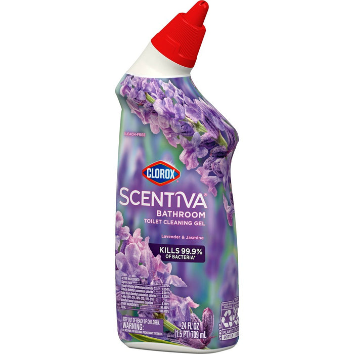 Clorox Scentiva Toilet Cleaning Gel Bleach Free - Tuscan Lavender & Jasmine - 24 fl oz