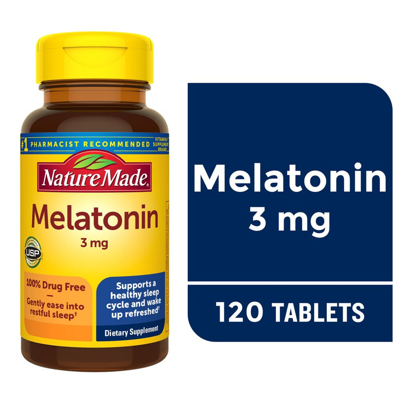 Nature Made Melatonin 3mg Tablets - 120ct - EXP: 2027