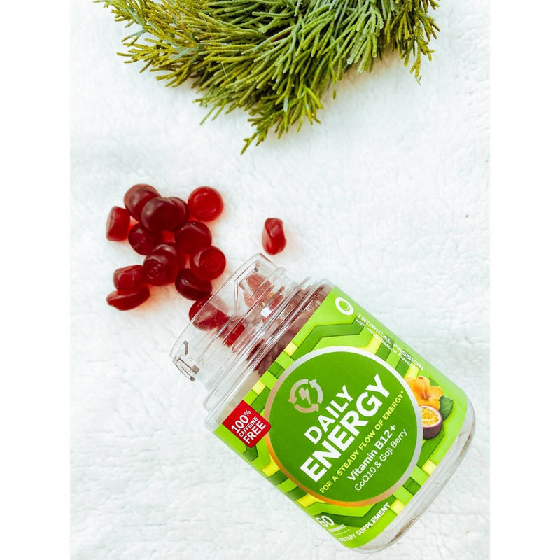 OLLY Daily Energy Caffeine-Free Gummies with Vitamin B12, CoQ10 & Goji Berry - Tropical Passion - 60ct