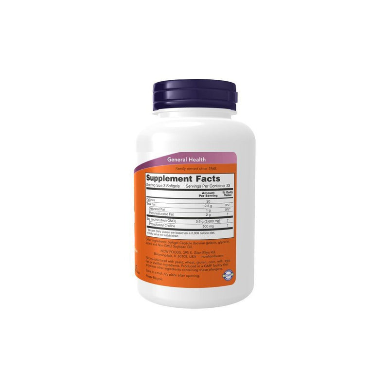 Now Foods Lecithin 19 Grain 1200 mg - 100 Softgel