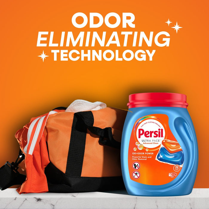 Persil Oxi + Odor Unit Dose Laundry Detergent Pacs - 57ct