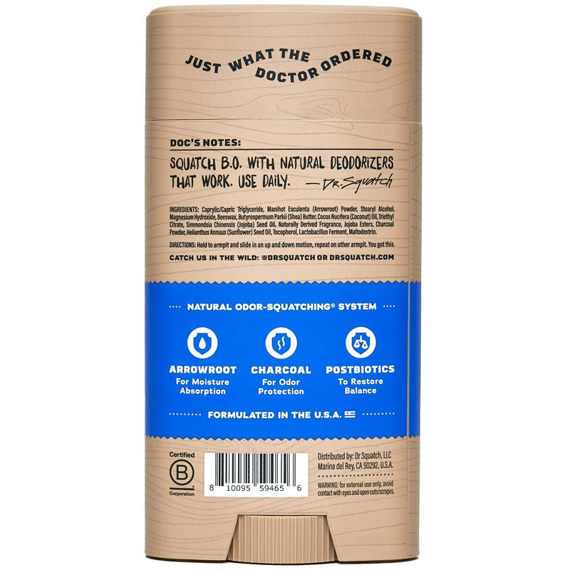 DR. SQUATCH Men's Natural Deodorant - Fresh Falls - 2.65oz