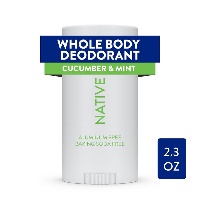 Native Whole Body Deodorant Stick - Cucumber & Mint - Aluminum Free - 2.3oz