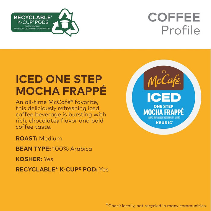 Keurig McCafe ICED One Step Mocha Frappe Medium Roast K-Cup Pods - 20ct