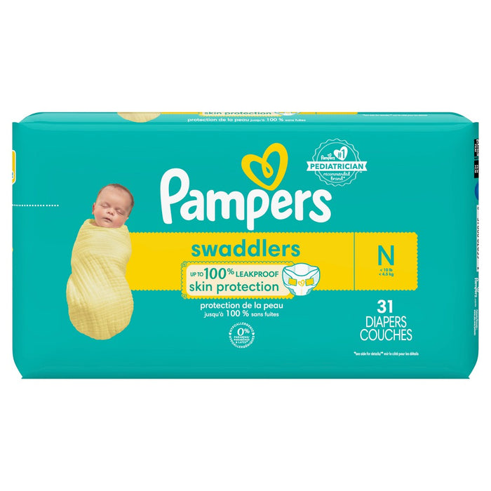 Pampers Swaddlers Active Baby Newborn Diapers Size 0 - 31ct