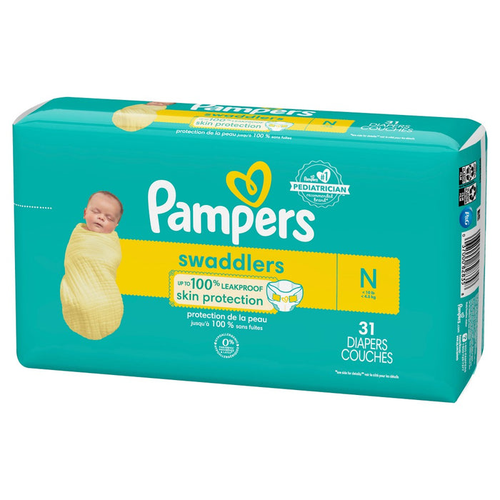 Pampers Swaddlers Active Baby Newborn Diapers Size 0 - 31ct