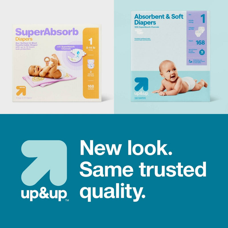 Disposable Diapers - Size 1 - 168ct - up&up