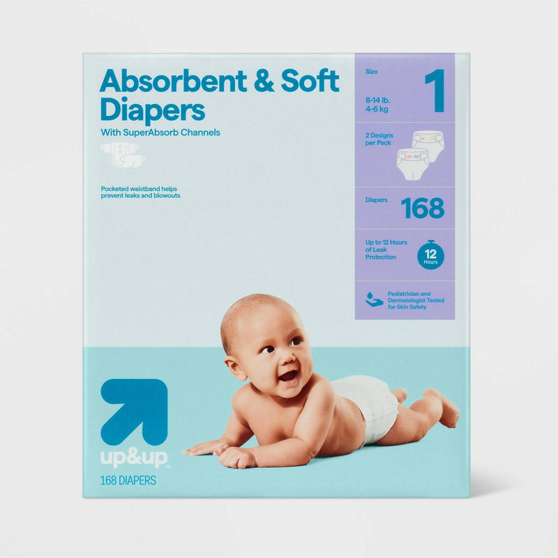 Disposable Diapers - Size 1 - 168ct - up&up