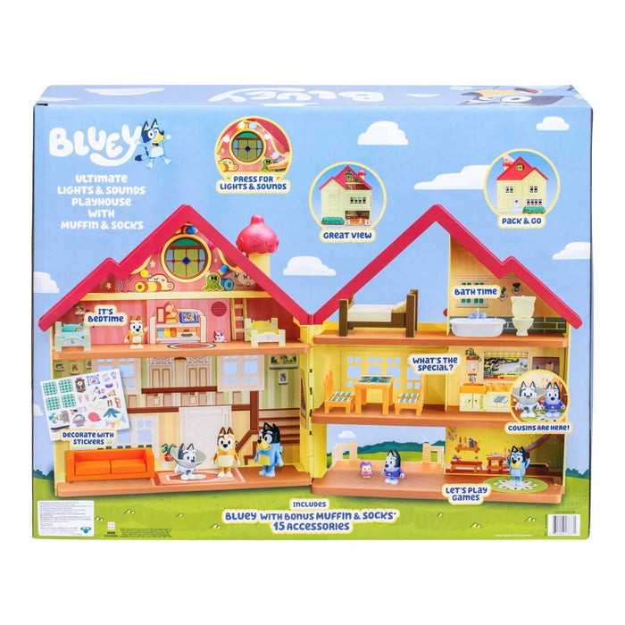 Bluey Ultimate Lights & Sounds Playhouse with Muffin & Socks (Target Exclusive)
