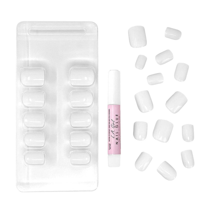 L.A. Girl Artificial Nail Tips- Oh So Shiny - Cloud Nine - 25ct