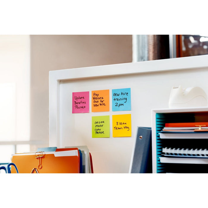 Post-it Super Sticky Notes, 3 in. x 3 in., Energy Boost Collection, 12 Pads/Pack