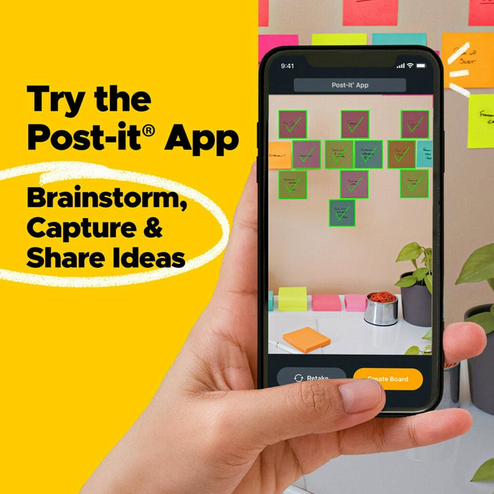 Post-it Super Sticky Notes, 3 in. x 3 in., Energy Boost Collection, 12 Pads/Pack