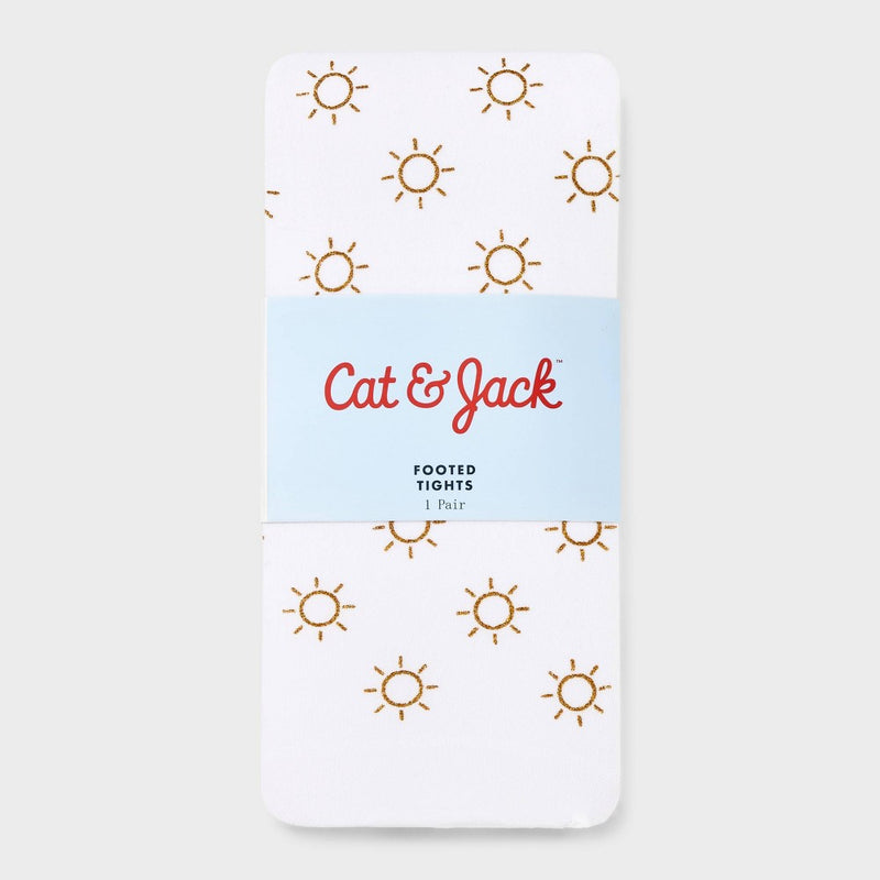 Girls' 'Sun' Nylon Tights - Cat & Jack White L