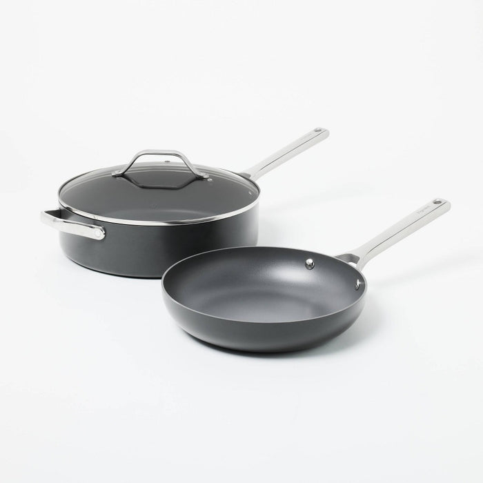 7pc Nonstick Hard Anodized Aluminum Cookware Set Dark Gray - Figmint (LOCAL PICKUP ONLY)
