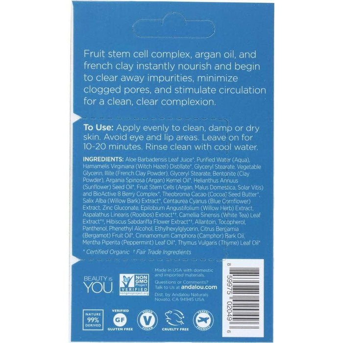 Andalou Naturals Argan Oil & Blue Clay Instant Clarity Face Mask