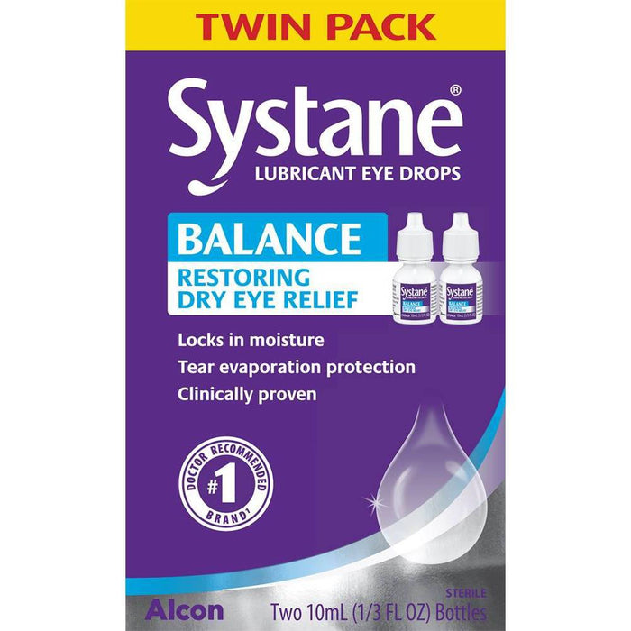 Systane Balance Lubricant Eye Drops Twin Pack - 2ct