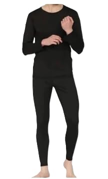 West Loop Men's Thermal Set, Black, M/L, Medium-Large