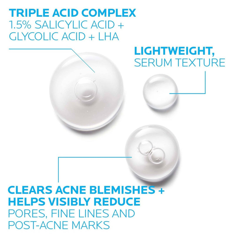 La Roche Posay Acne Treatment Salicylic Acid Face Serum - 1oz EXP 12/25 or later