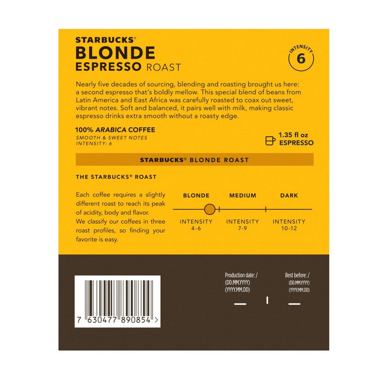 Starbucks by NespressoVertuoLine Pods Light Roast Coffee Blonde Espresso Roast - 10ct