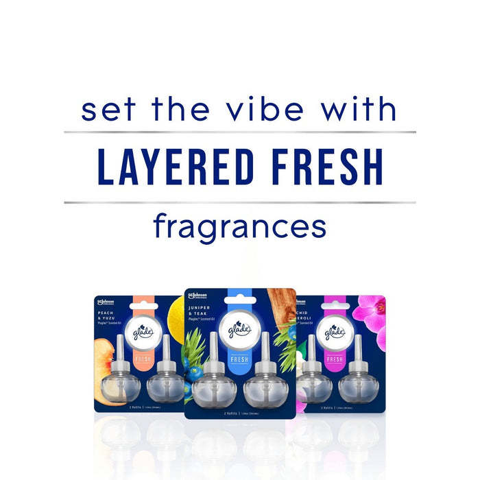 Glade PlugIns Scented Oil Air Freshener Refills Juniper & Teak - 3.35 fl oz/5pk