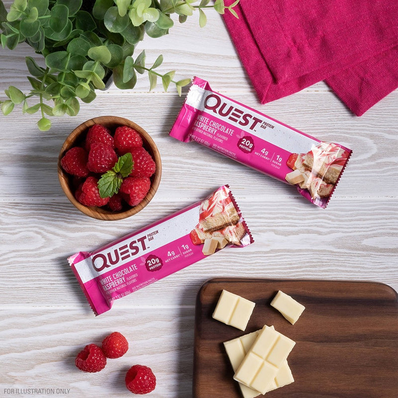 Quest Nutrition 20g Protein Bar - White Chocolate Raspberry - 12ct