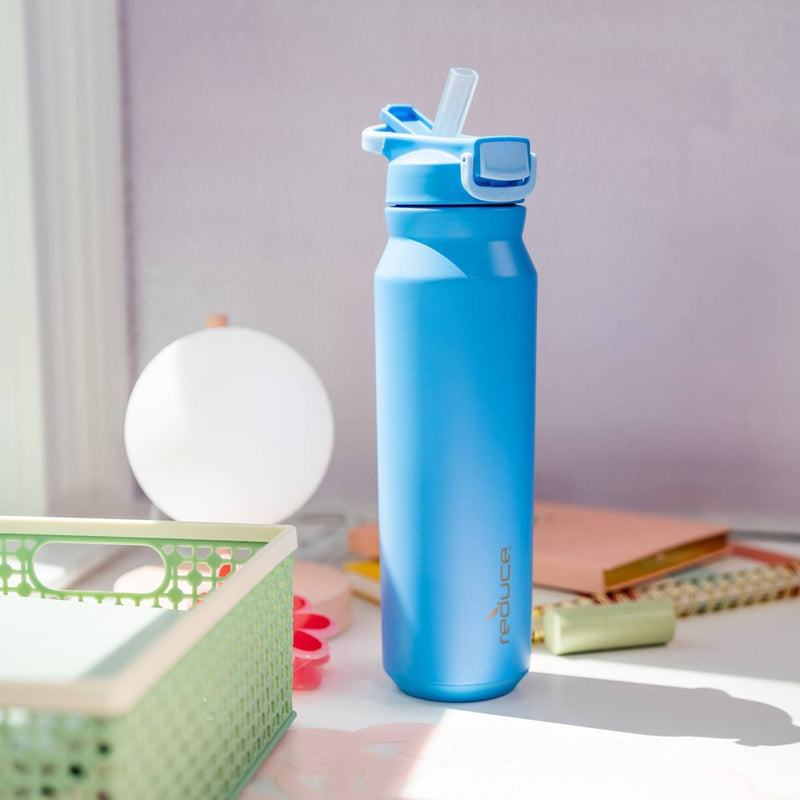 Reduce 32oz Hydrate Pro Vacuum Insulated Stainless Steel Water Bottle Blue
