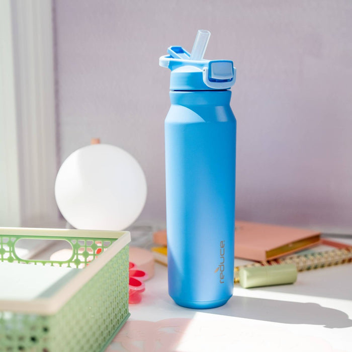 Reduce 32oz Hydrate Pro Vacuum Insulated Stainless Steel Water Bottle Blue