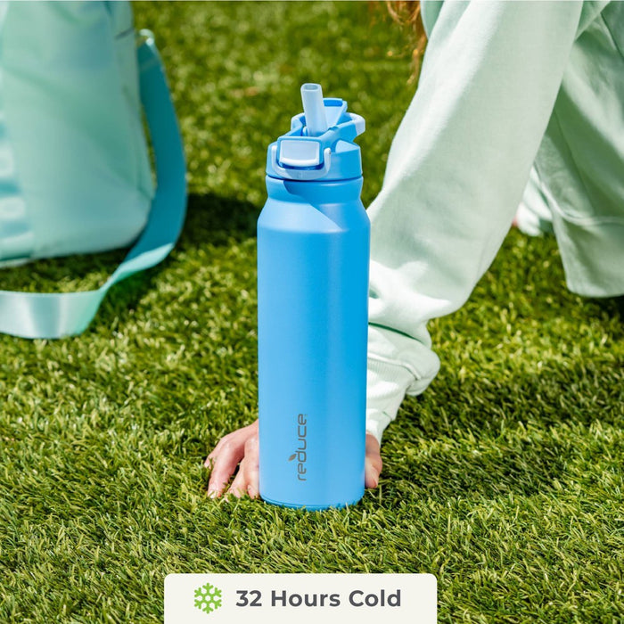 Reduce 32oz Hydrate Pro Vacuum Insulated Stainless Steel Water Bottle Blue