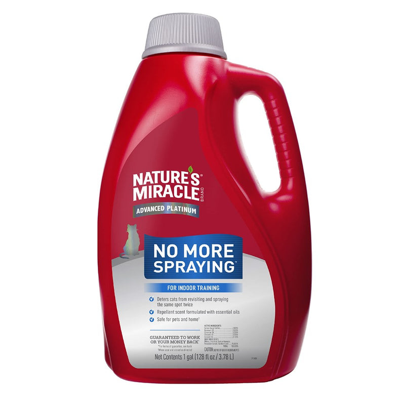 Nature's Miracle Advanced Platinum No More Spraying, 128 Ounces, Helps Discourage Repetitive Cat Spraying