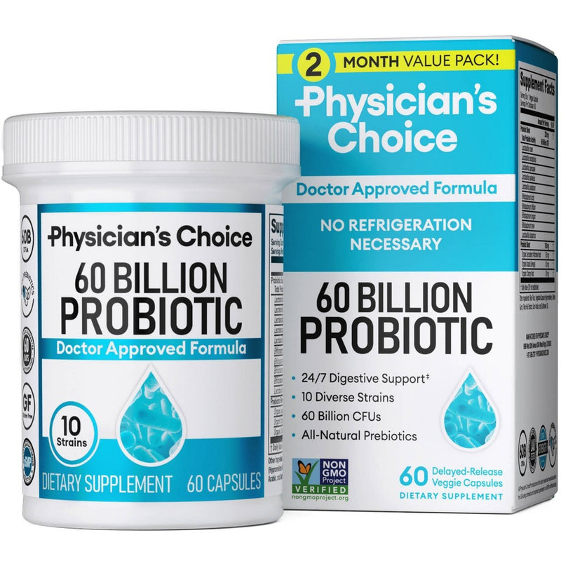 Physician's Choice 60 Billion Probiotic with Prebiotic Capsules - 60ct.EXP 12/26