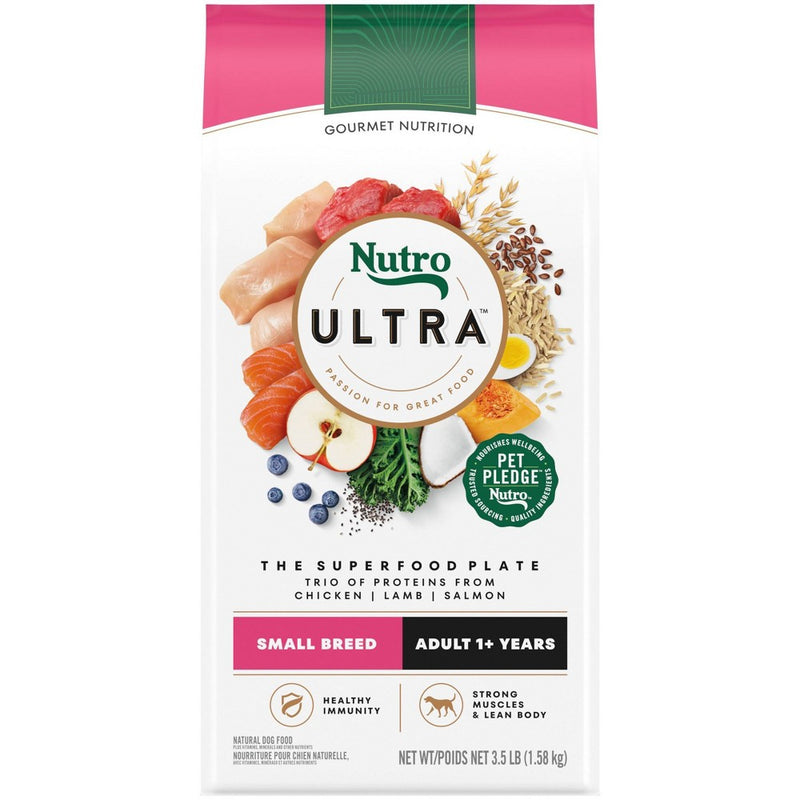 Nutro Ultra Superfood Plate Chicken, Lamb & Salmon Small Breed Adult Dry Dog Food - 4lb