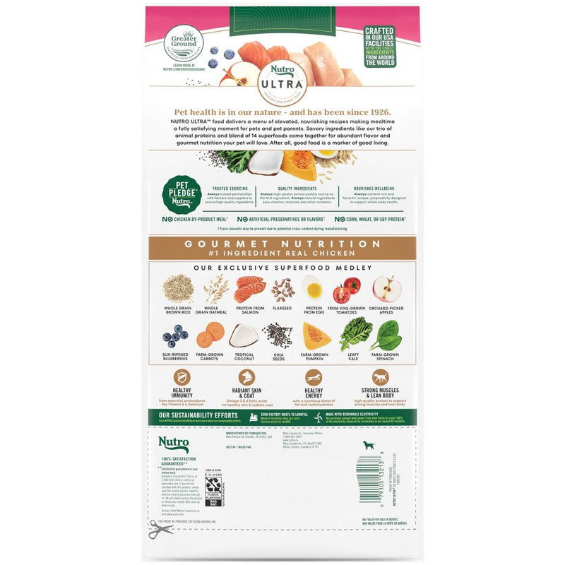 Nutro Ultra Superfood Plate Chicken, Lamb & Salmon Small Breed Adult Dry Dog Food - 4lb