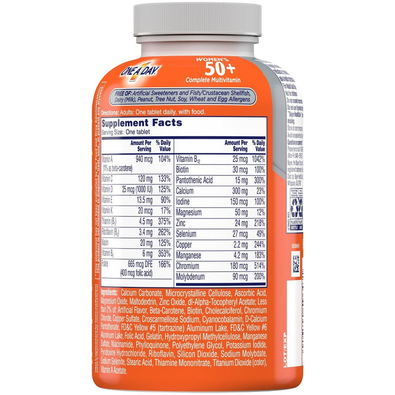 One A Day Women's 50+ Multivitamin Tablets - 200ct
