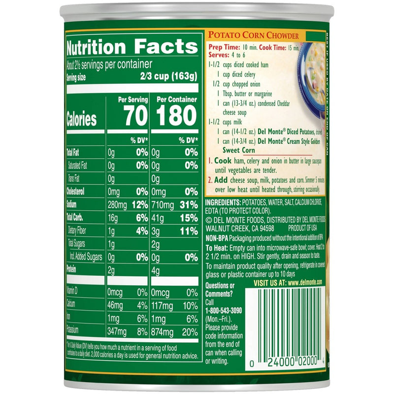 Del Monte Fresh Cut Diced New Potatoes - 14.5oz