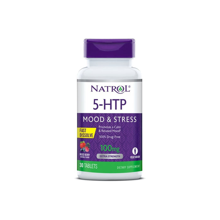 Natrol Dietary Supplements 5-Htp Fast Dissolve 100 mg Tablet - Mixed Berry 30ct