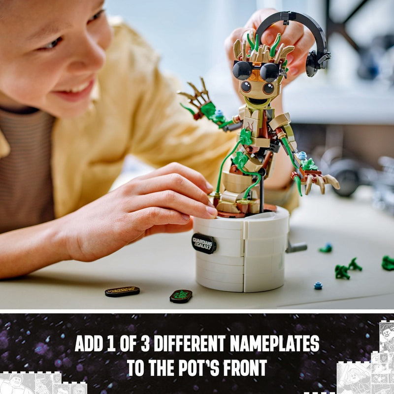 LEGO Marvel Dancing Groot, Buildable Animated Guardians of the Galaxy Toy 76297