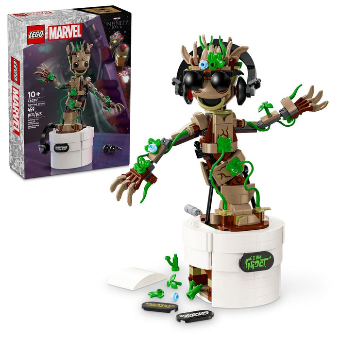 LEGO Marvel Dancing Groot, Buildable Animated Guardians of the Galaxy Toy 76297