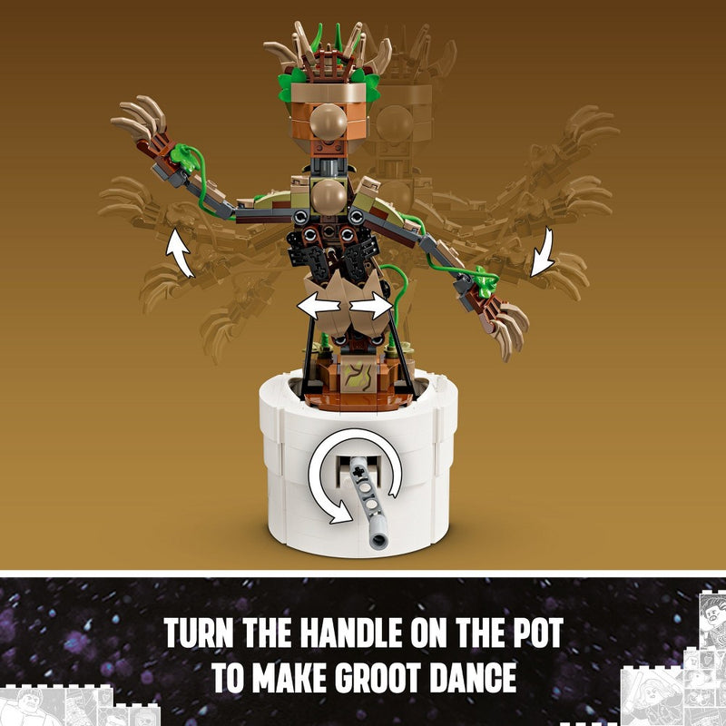 LEGO Marvel Dancing Groot, Buildable Animated Guardians of the Galaxy Toy 76297