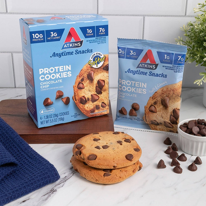 Atkins Chocolate Chip Protein Cookie - 4pk/5.5oz
