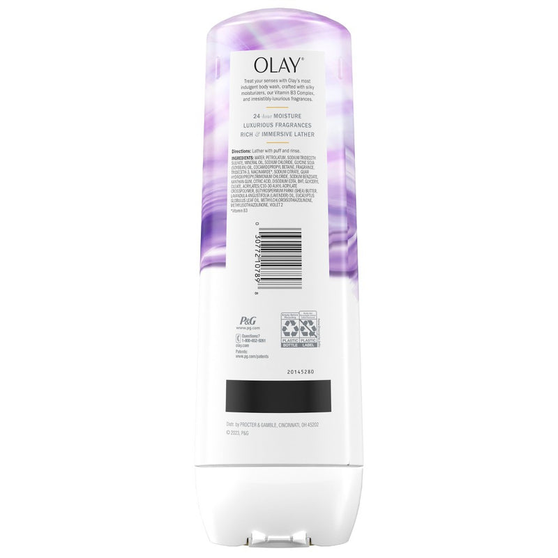 Olay Indulgent Moisture Body Wash Infused with Vitamin B3 - Notes of Elderberry and Almond Cream - 20 fl oz