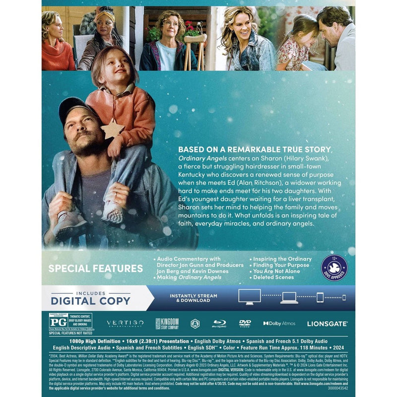 Ordinary Angels (Blu-ray + DVD + Digital) *ADD 3 TO YOUR CART & 1 IS FREE!*