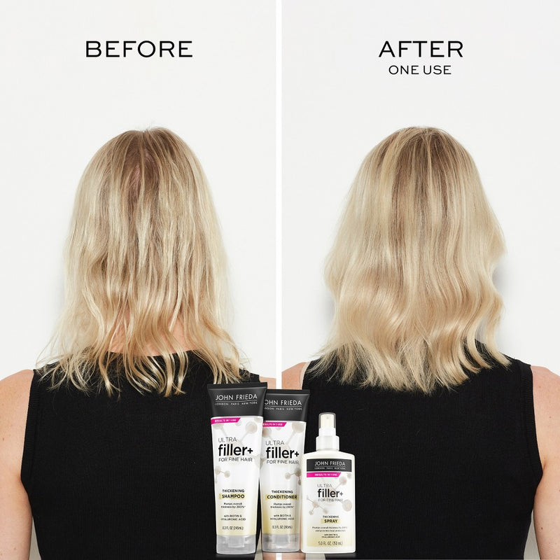 John Frieda ULTRAFiller+ Thickening Conditioner for Fine Hair, Volumizing Conditioner, Biotin and Hyaluronic Acid - 8.3 fl oz
