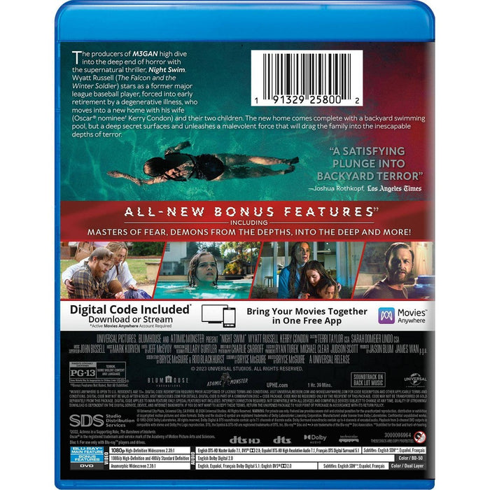 Night Swim (Blu-ray + DVD + Digital) *ADD 3 TO YOUR CART & 1 IS FREE!*